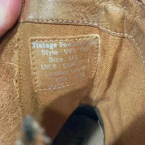 Vintage foundry size 7 boots leather style VFL186 Gemma - Picture 8 of 9
